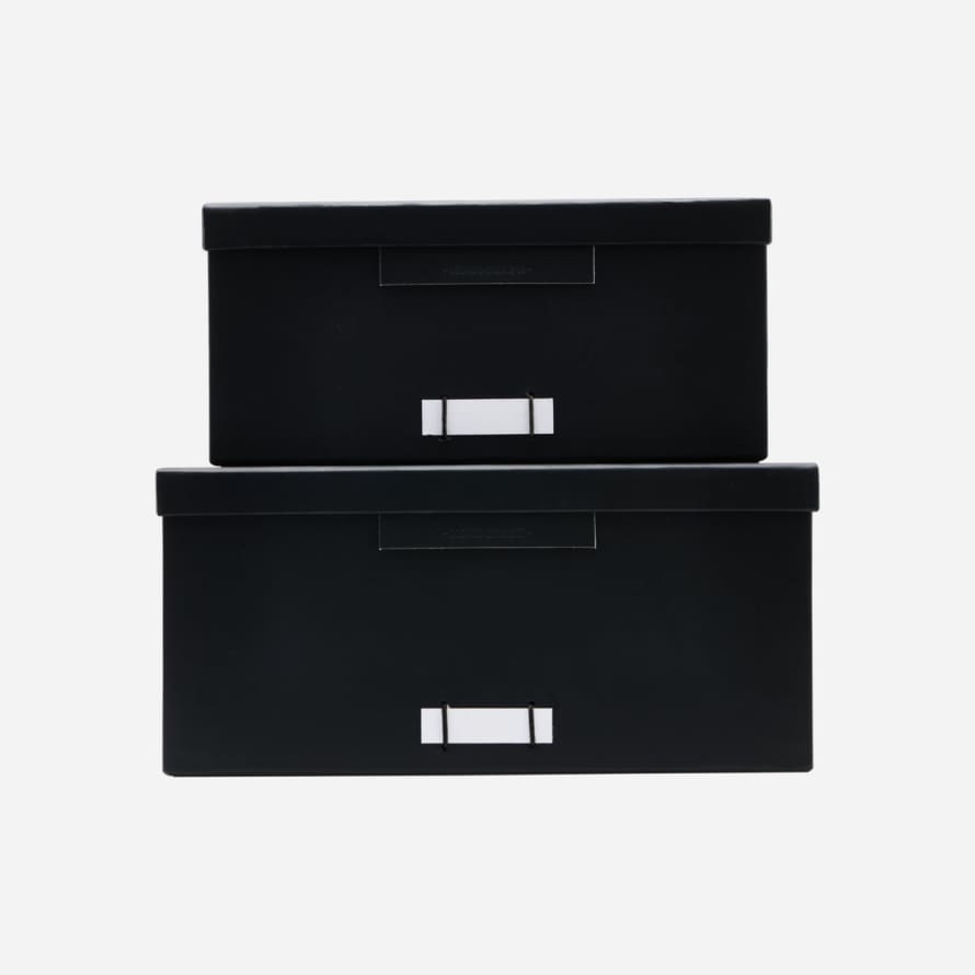 Monograph Boxes with Lids, File, Black