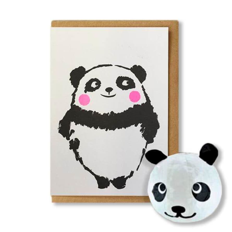 Petra Boase Panda Japanese Paper Balloon Card