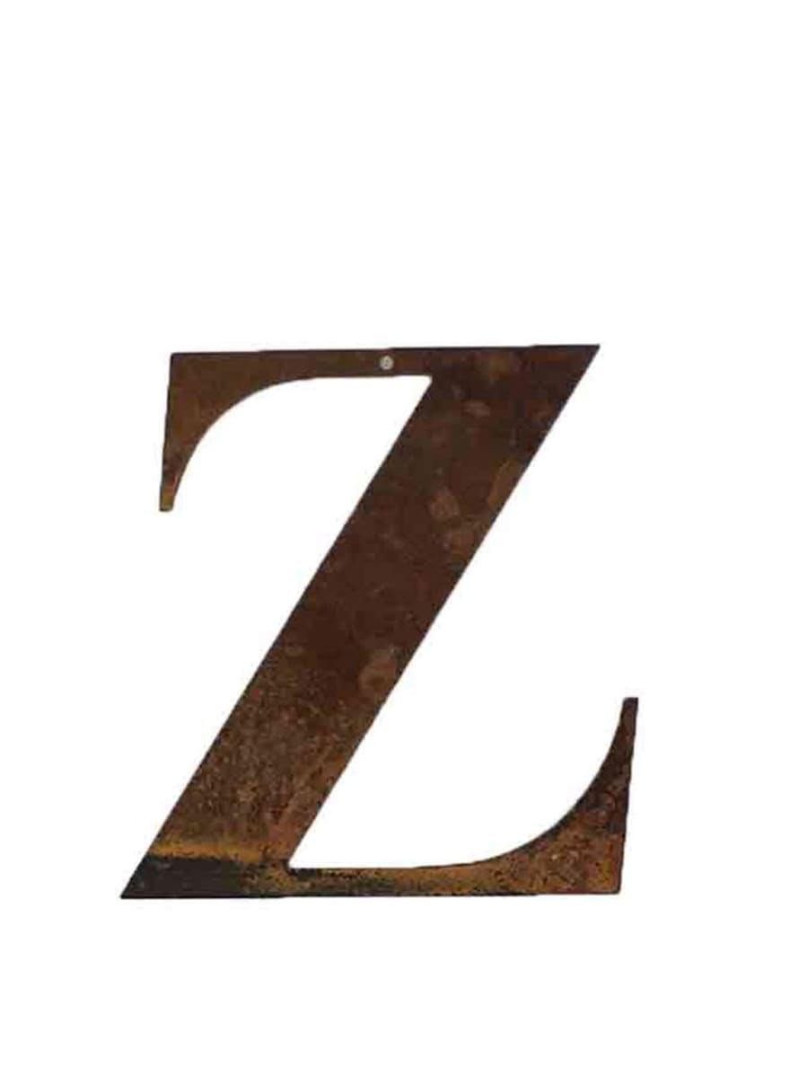 Refound Objects Rusty Letters Z