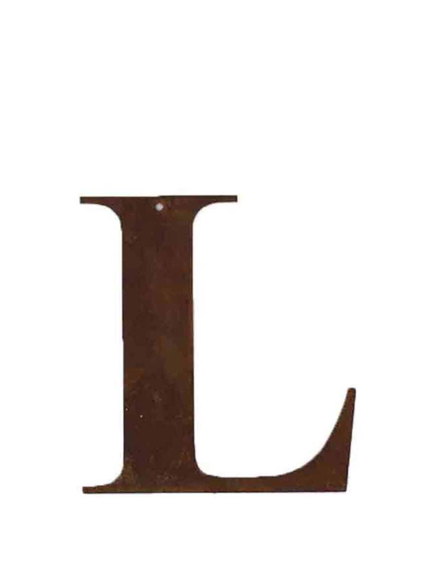 Refound Objects Rusty Letters L