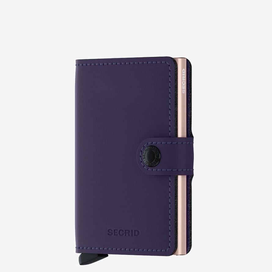 Secrid Mini Wallet with Card Protector RFID - Matte Purple-Rose