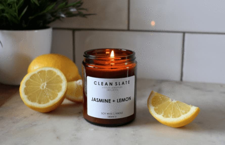 CLEAN SLATE Jasmine & Lemon Soy Candle 