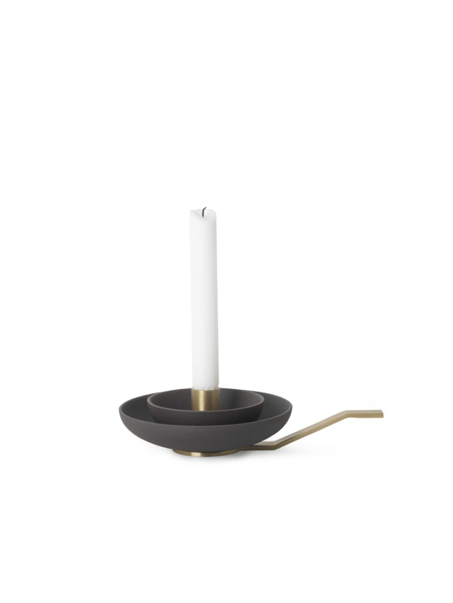 Ferm Living Charcoal Around Candle Holder