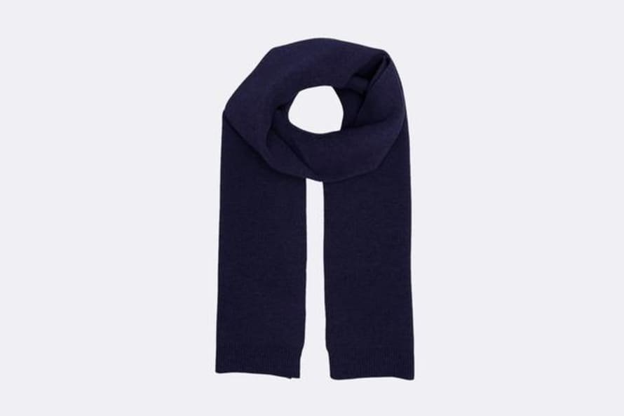 Colorful Standard Colorful Merino Wool Scarf Navy Blue