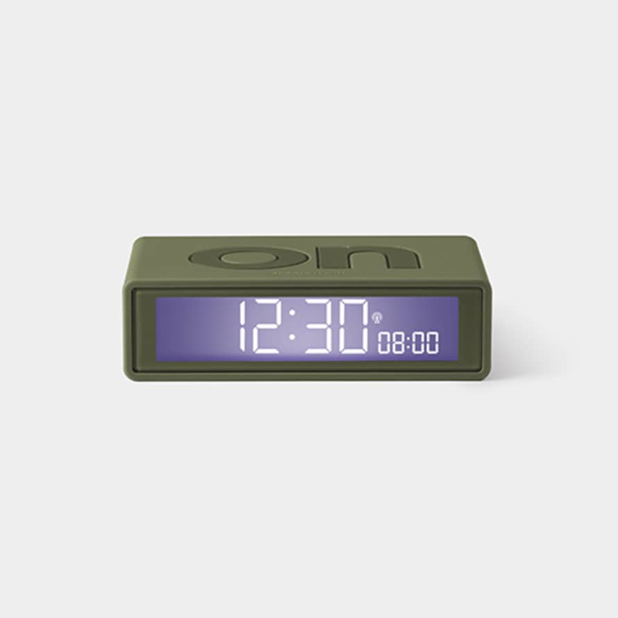 Lexon Design Khaki Flip + Alarm Clock