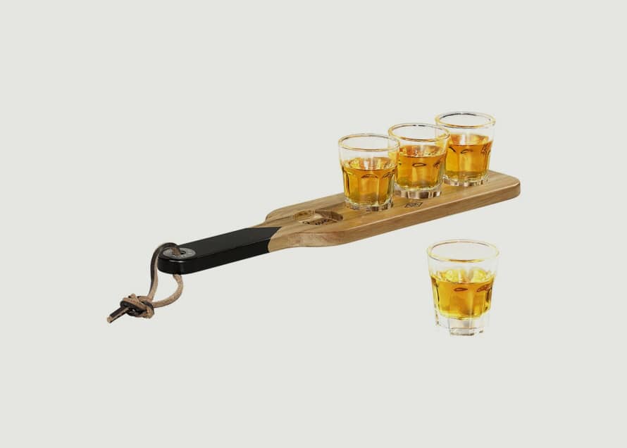 Wild & Wolf  Serving Paddle Shot Glasses