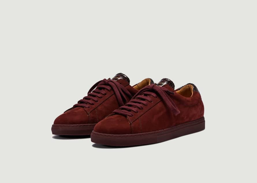 Zespa Burgundy ZSPA APLA Nubuck Sneakers