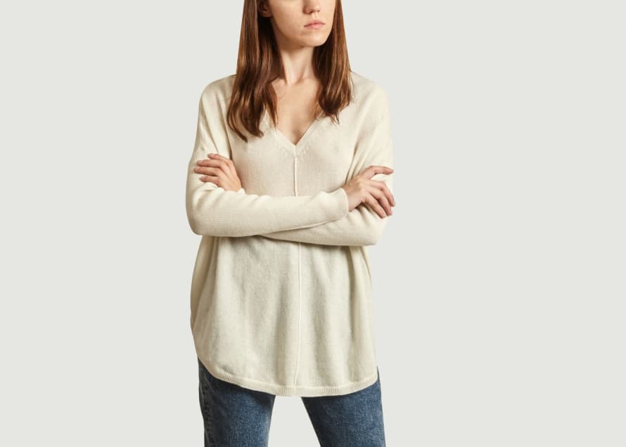 kujten Off White Misha Cashmere Oversized Sweater