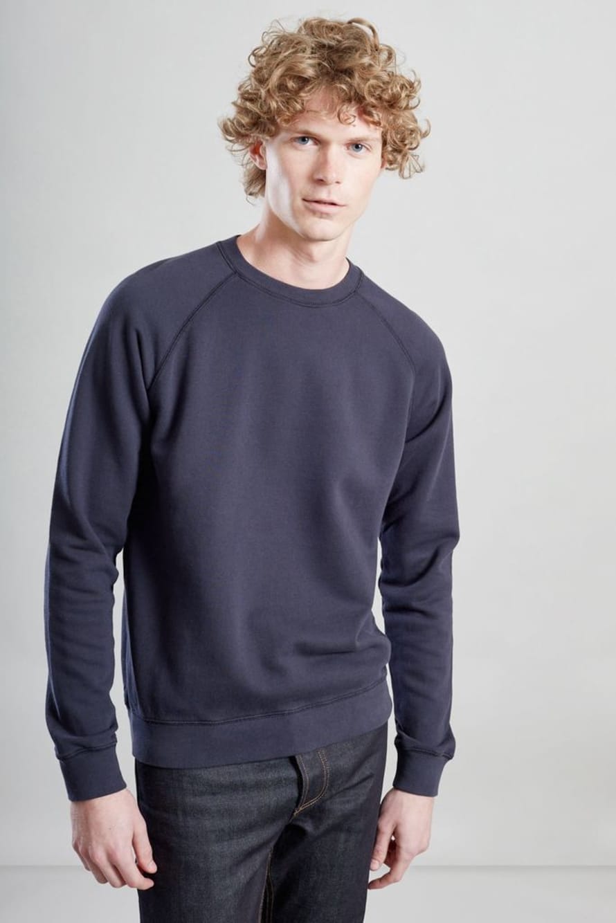 L’Exception Paris Navy Blue Organic Cotton Sweatshirt