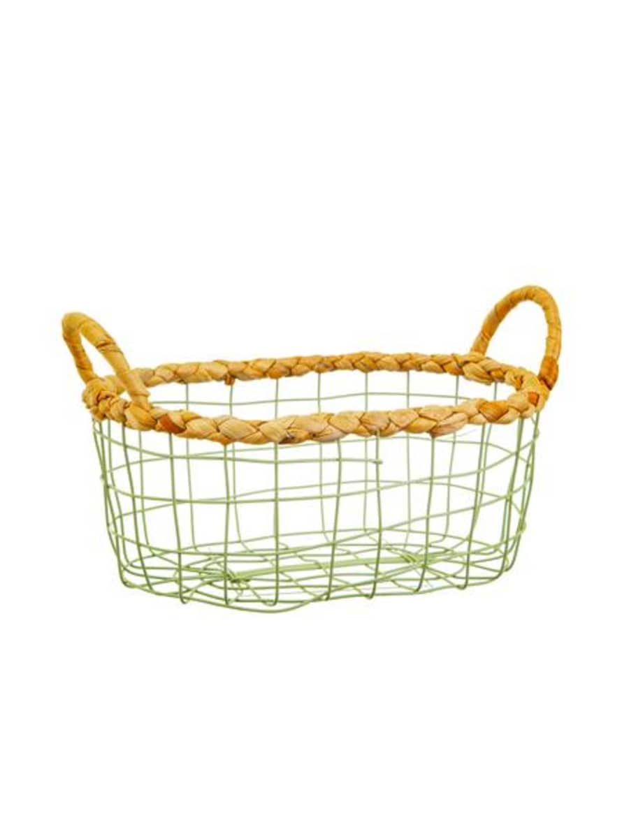 Sass & Belle  Green Wire Storage Basket Small