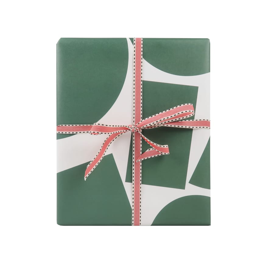 Ola 10 Sheets of Gift Wrap - Blocks Green
