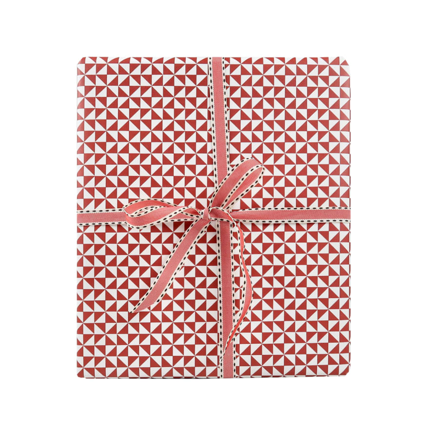 Ola 10 Sheets of Gift Wrap - Kaffe Mulberry Red