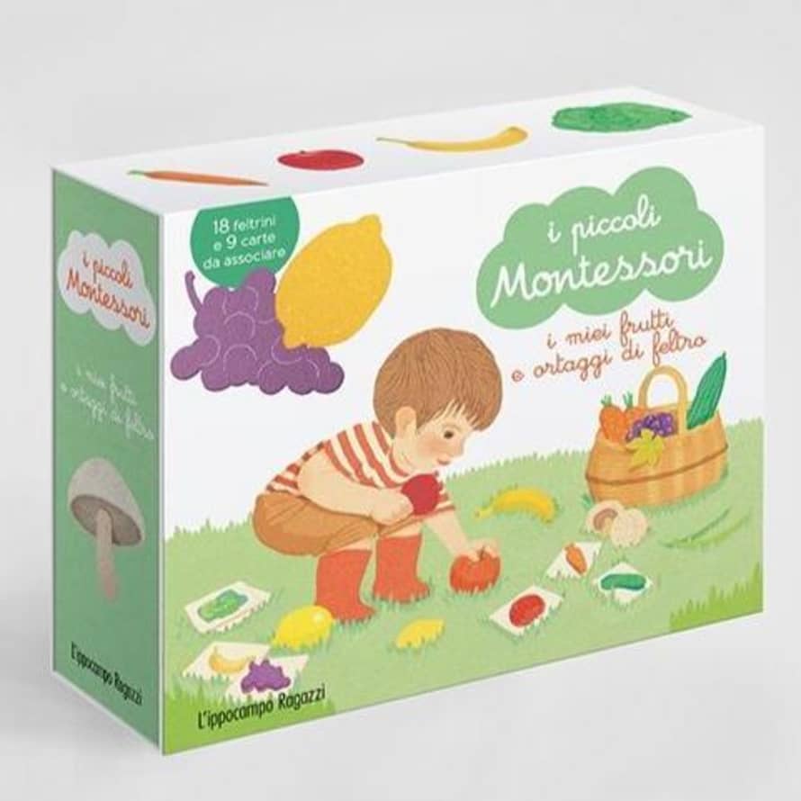 L'ippocampo Ragazzi I Piccoli Montessori Cofanetto Il Miei Frutti E Ortaggi Di Feltro