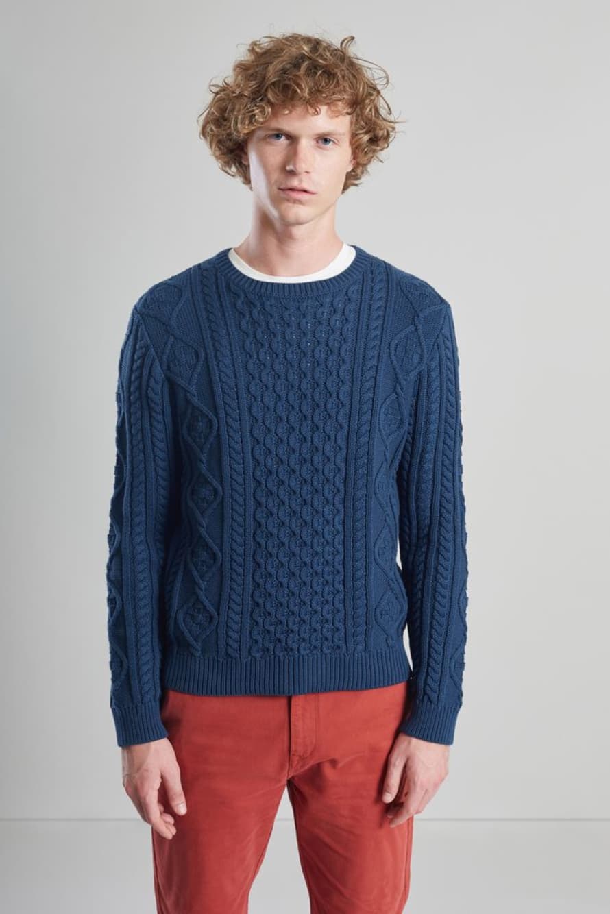 L’Exception Paris Blue Cable Knit Jumper