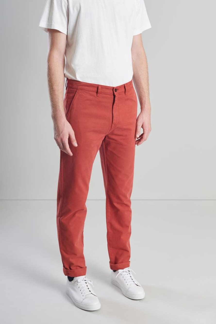 L’Exception Paris Brick Red Chino Twill Trousers