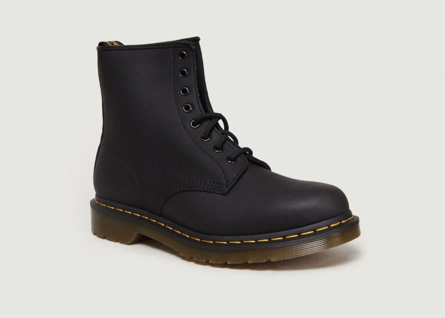 Dr Martens  Black 1460 Greasy Boots