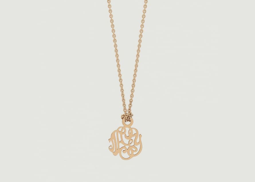 Ginette NY Gold Mini Monogram Necklace