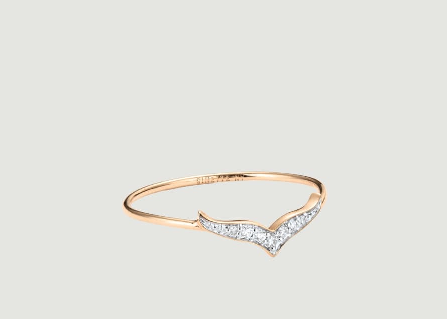 Ginette NY Golden Wise Diamond Ring