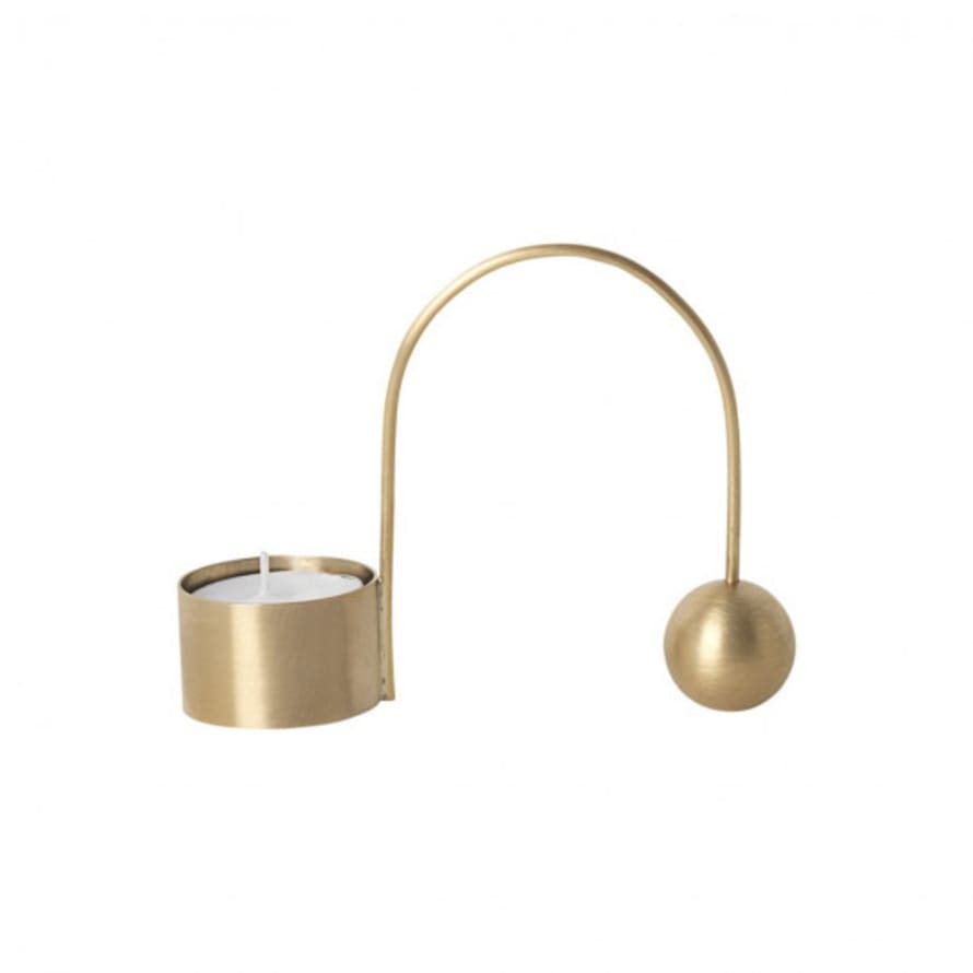 Ferm Living Brass Balance Tealight Holder