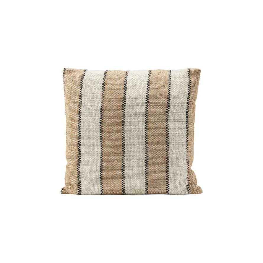 House Doctor 50x50cm Cushion with Beige/Terracotta Stripes