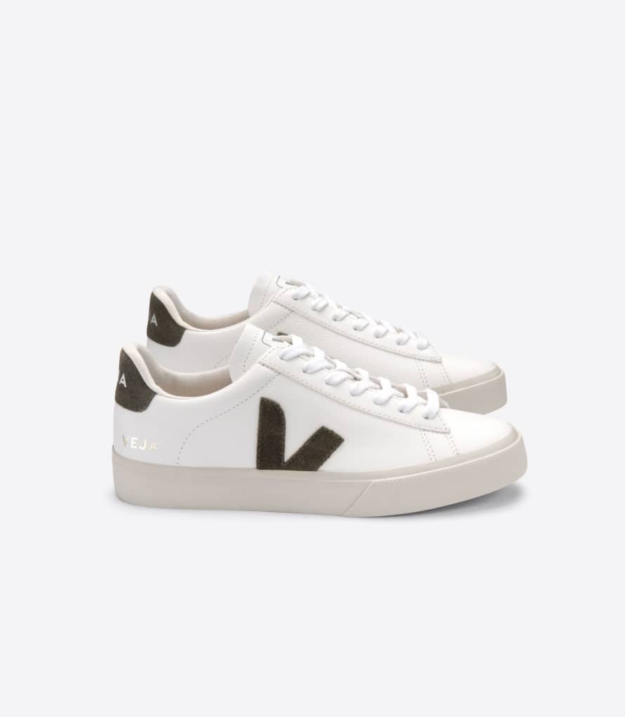 Veja Campo Chromefree Leather White-Kaki Shoes