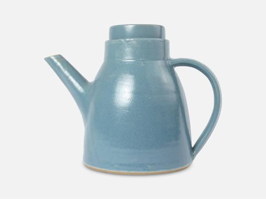 Folkdays Simple Ceramic Teapot Blue