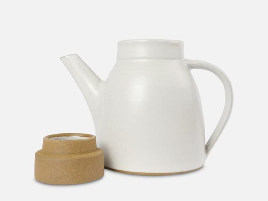 Folkdays Simple Ceramic Teapot White