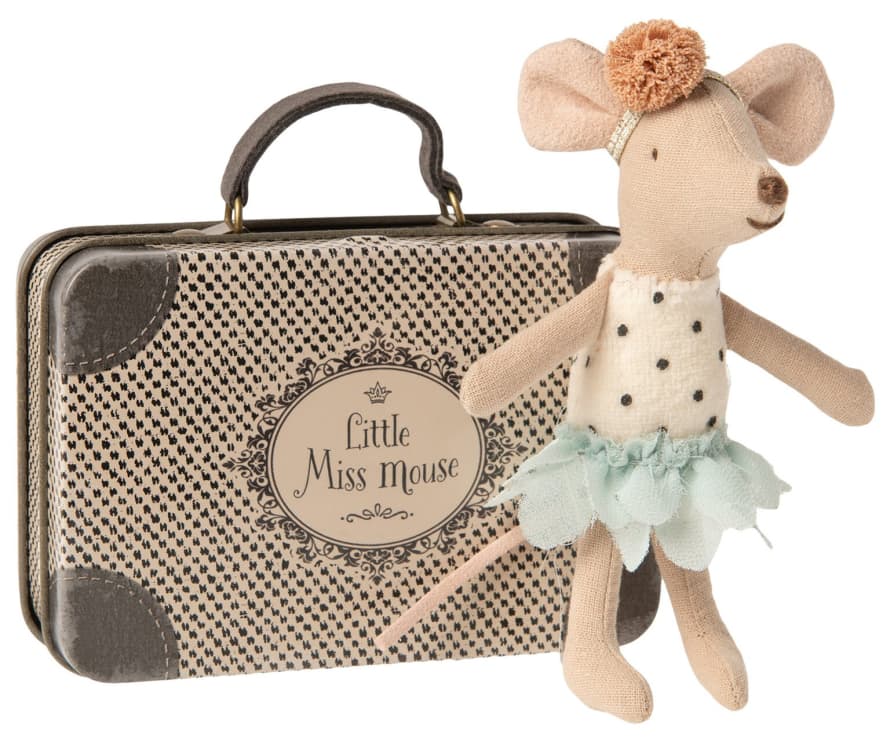 Maileg Little Mouse Sister Miss and A Suitcase