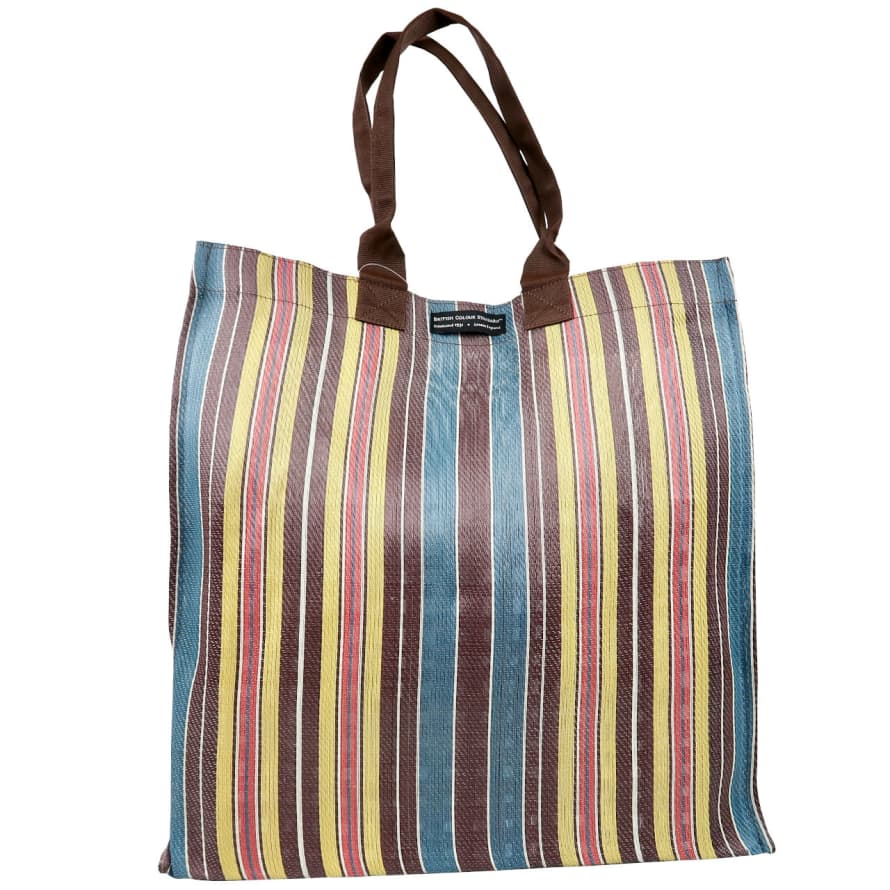 British Colour Standard Eco Woven Market Shopper Bag - Indian Yellow, Saxe, Rose Beige