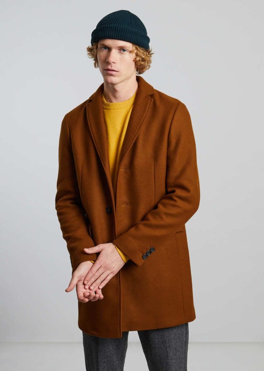 L’Exception Paris Brown Made In France Virgin Wool Overcoat