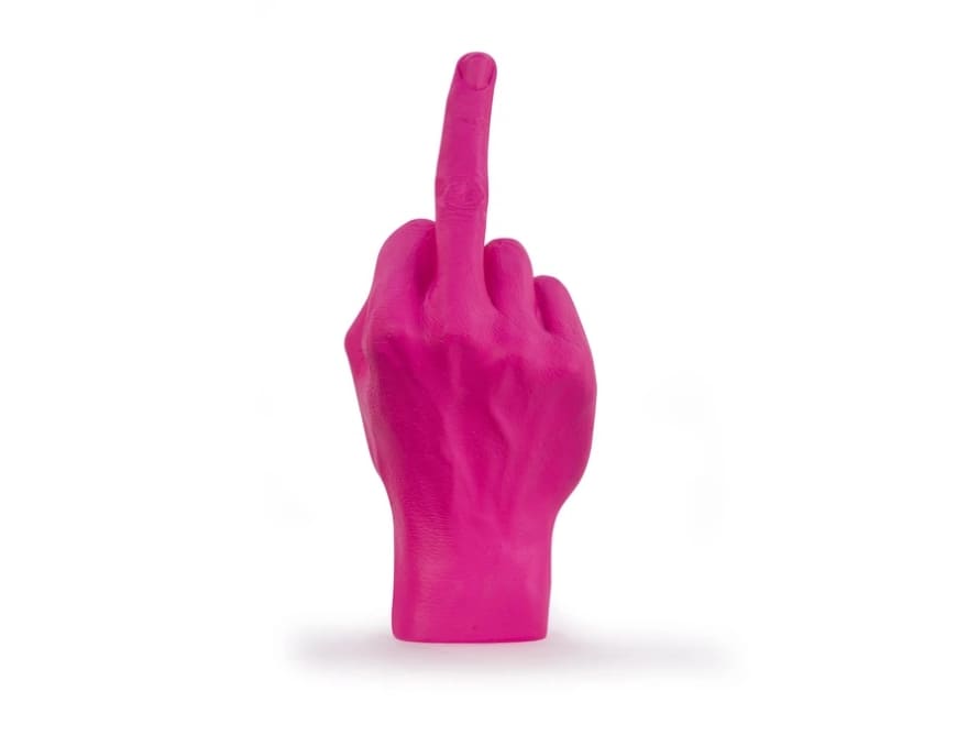 &Quirky Pink Finger Sculpture