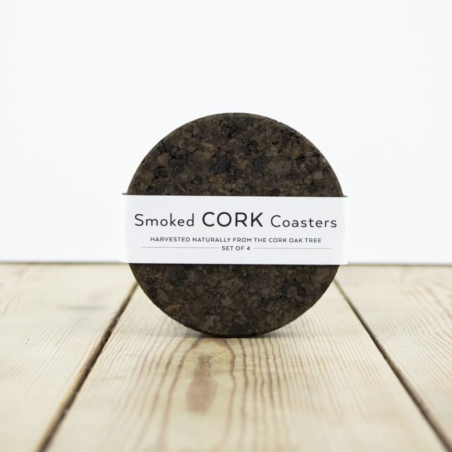 LIGA Cork Coaster Set | Smoked Set of 4