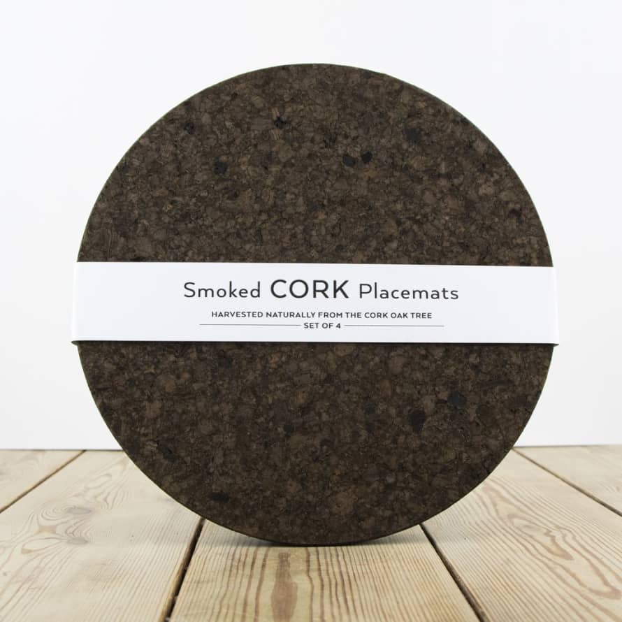 LIGA Cork Placemat Set | Smoked Set of 4