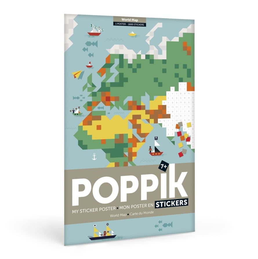 Poppik Creative Sticker Poster World Map
