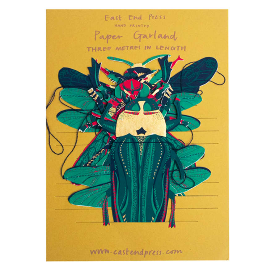 East End Press Insect Screenprinted Paper Garland