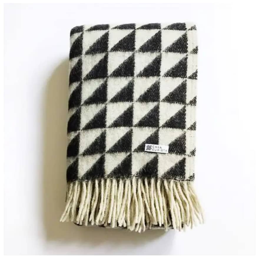 Casa Cubista Triangle Brushed Wool Blanket