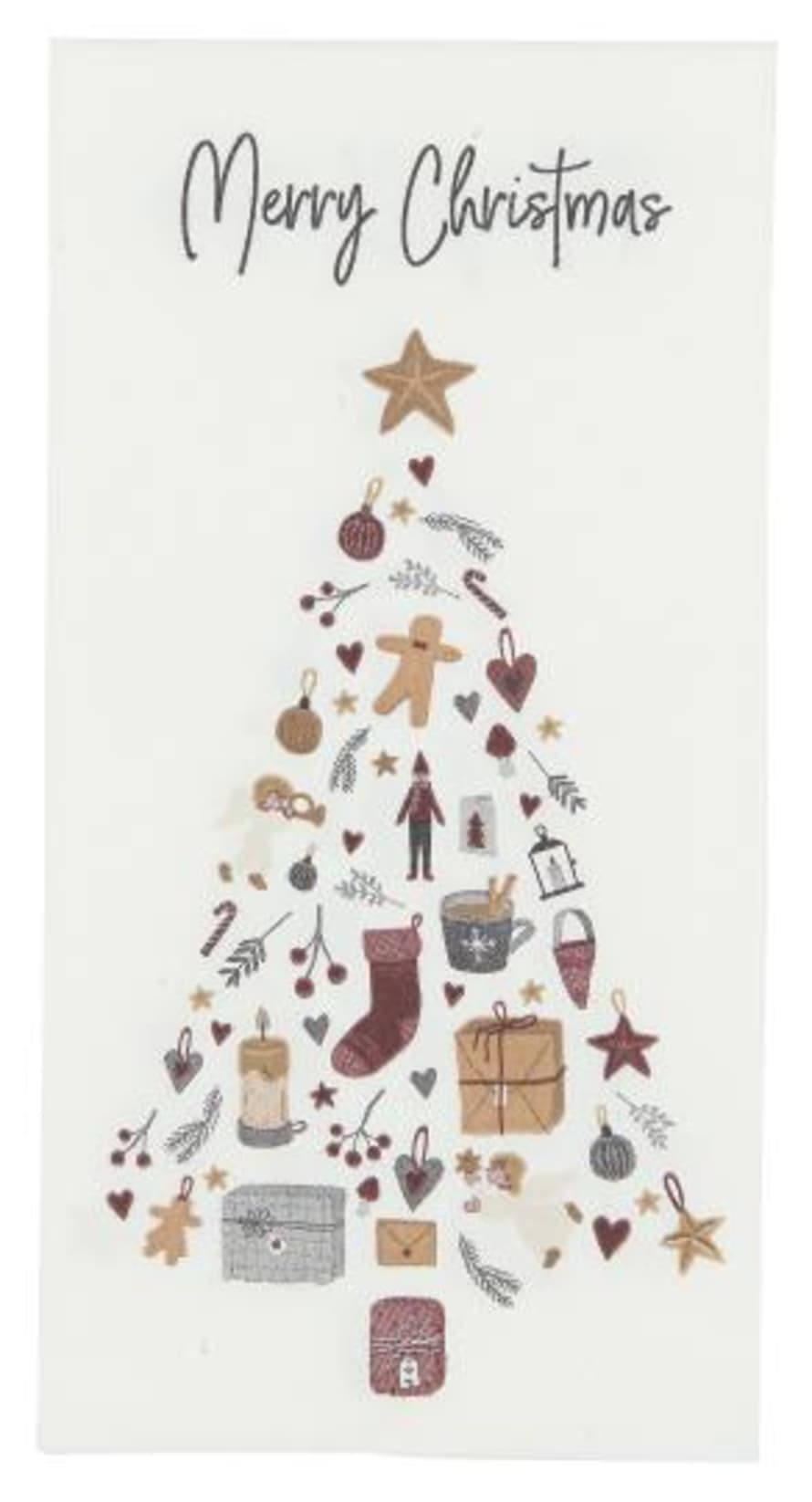 Ib Laursen Merry Christmas with Christmas Tree Napkin 