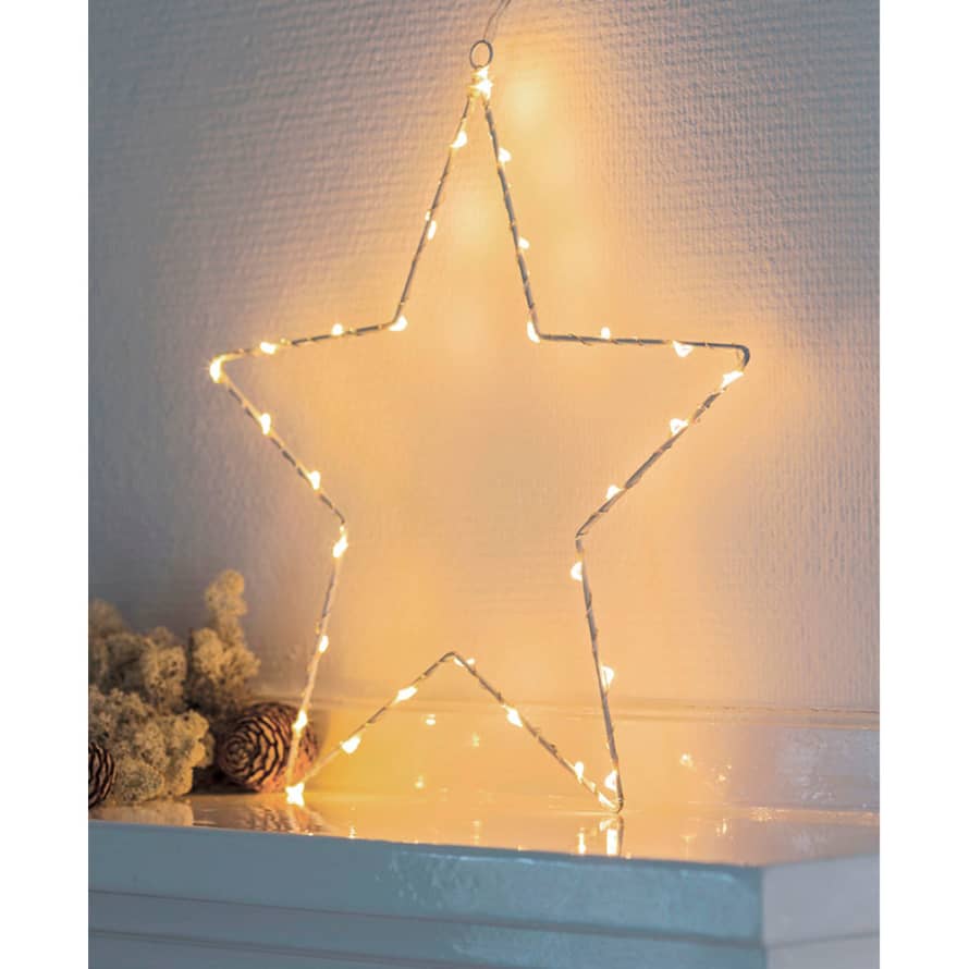 Sirius Liva Star with lights 30 cm - White