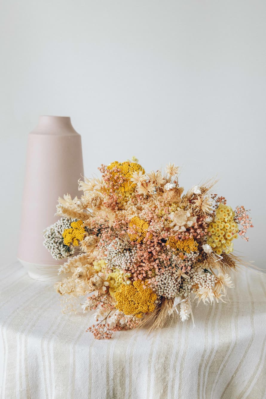 Pompon Bazar Bouquet of Dried Flowers "Syracuse" Large Format 