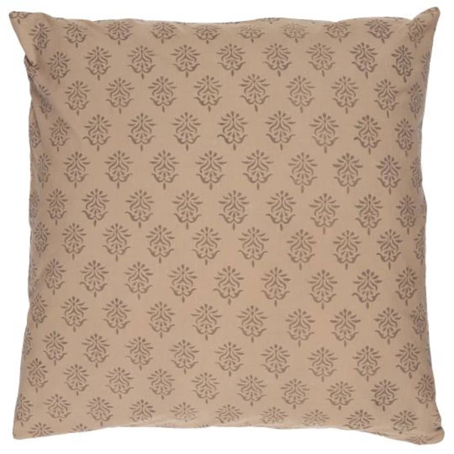 Ib Laursen Milky Brown Background Block Pattern Cushion Cover