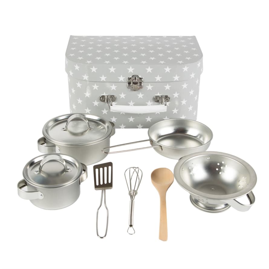 sass&belle Grey Stars Play Cooking Set