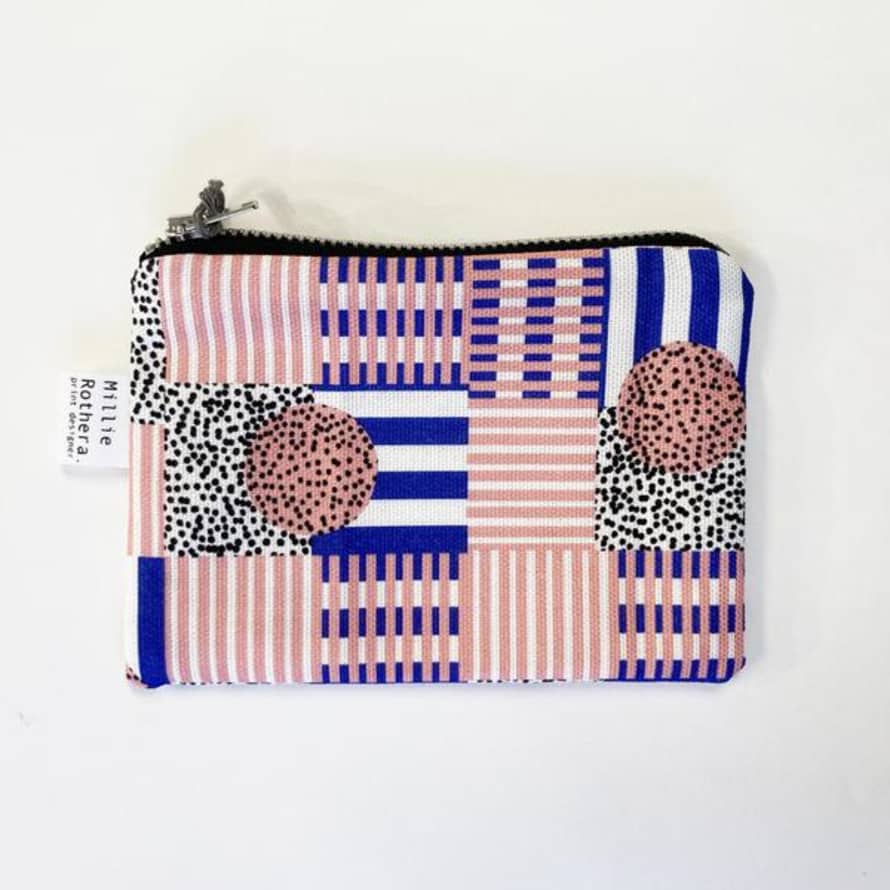 Millie Rothera Coin Purse In Pink Play Print