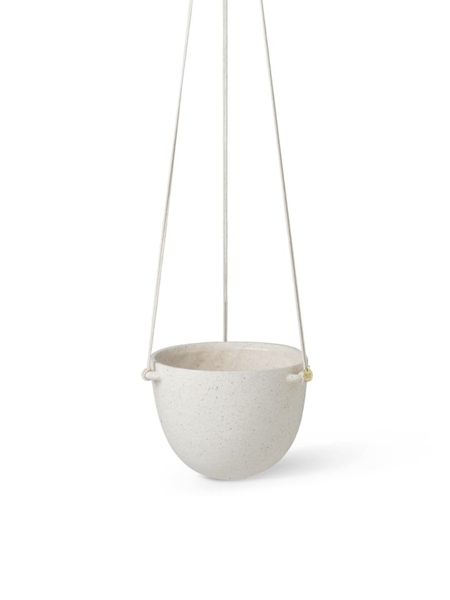 Ferm Living Off White Speckle Hanging Pot
