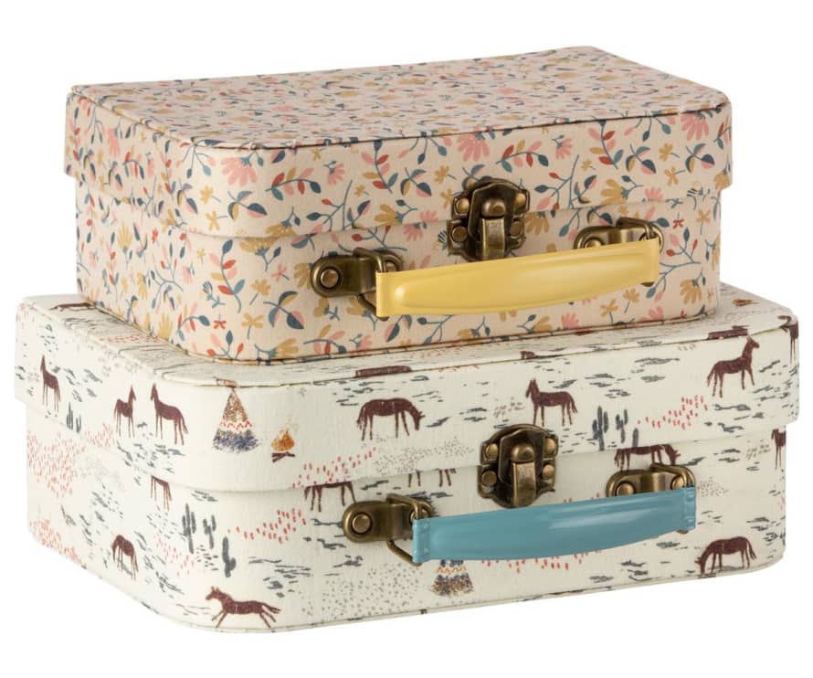 Maileg Set of 2 Suitcase with Fabric