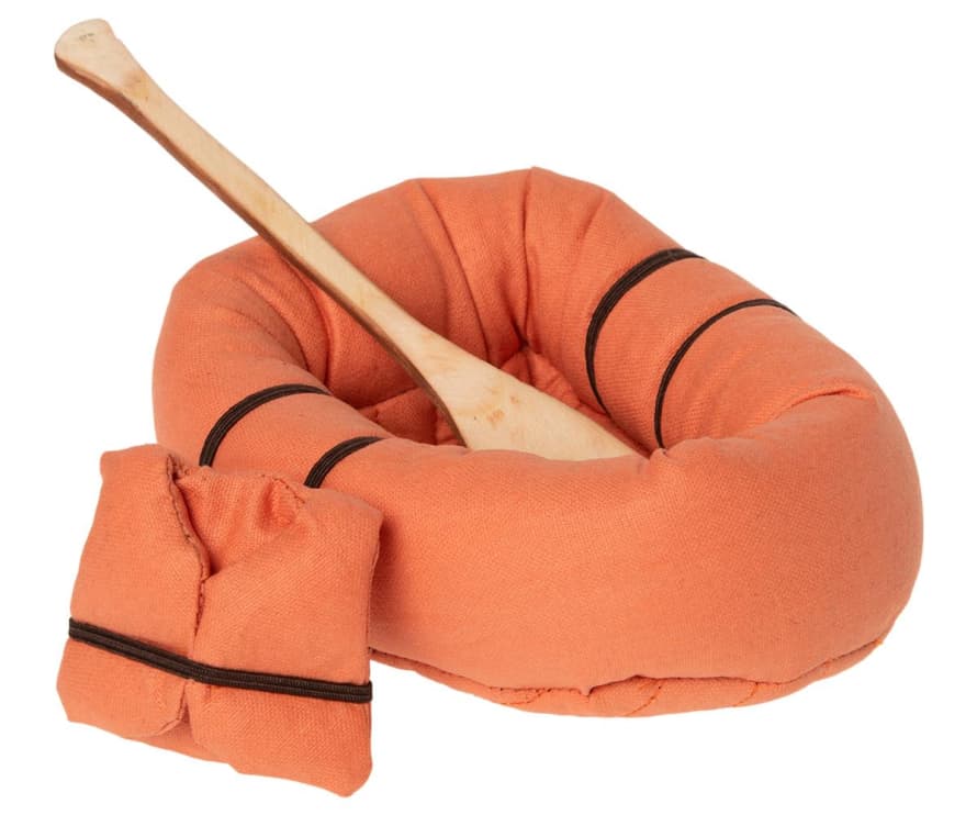 Maileg Rubber Boat with Life West and Paddle