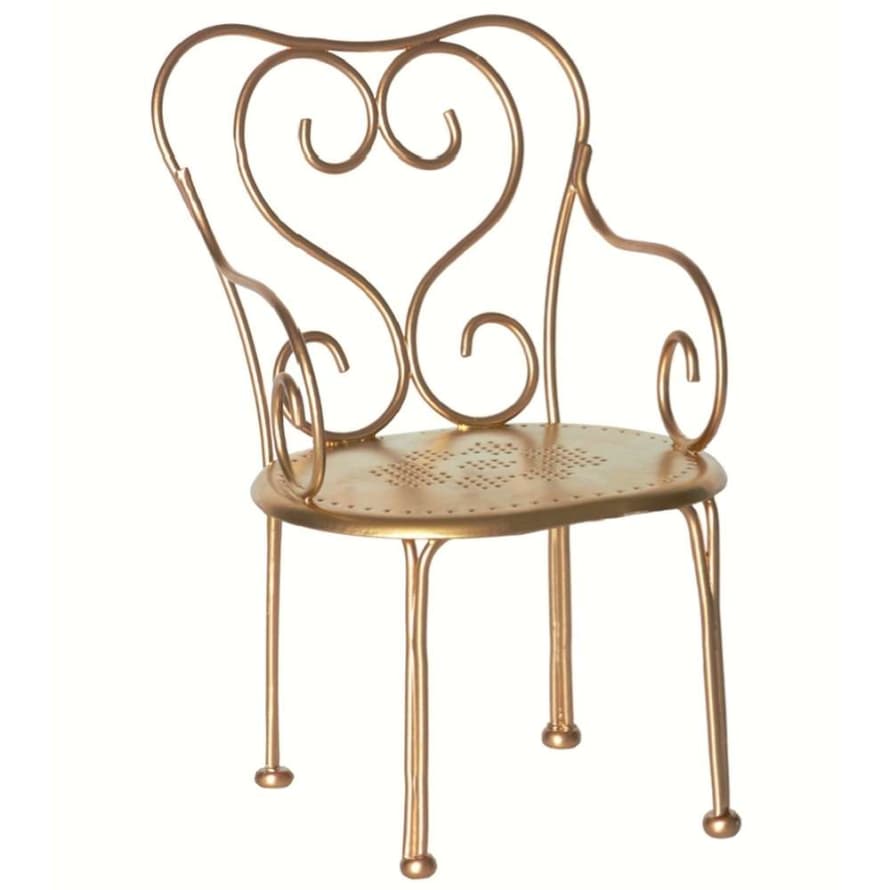 Maileg Mini Gold Vintage Chair