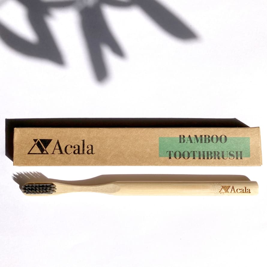 Acala Bamboo Toothbrush with Charcoal Bristles