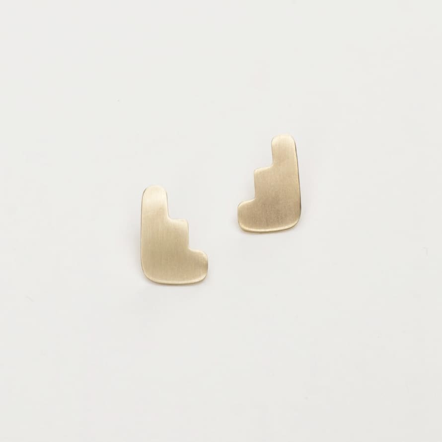 Yewo Brass Abstract Earrings