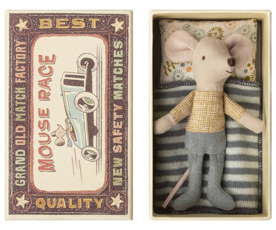 Maileg Cotton Little Brother Mouse in Box