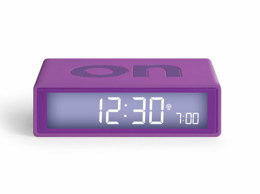 Lexon Purple Flip+ Alarm Clock